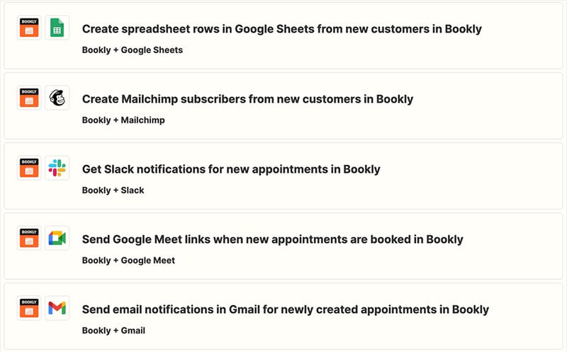 Zapier Integration in Bookly