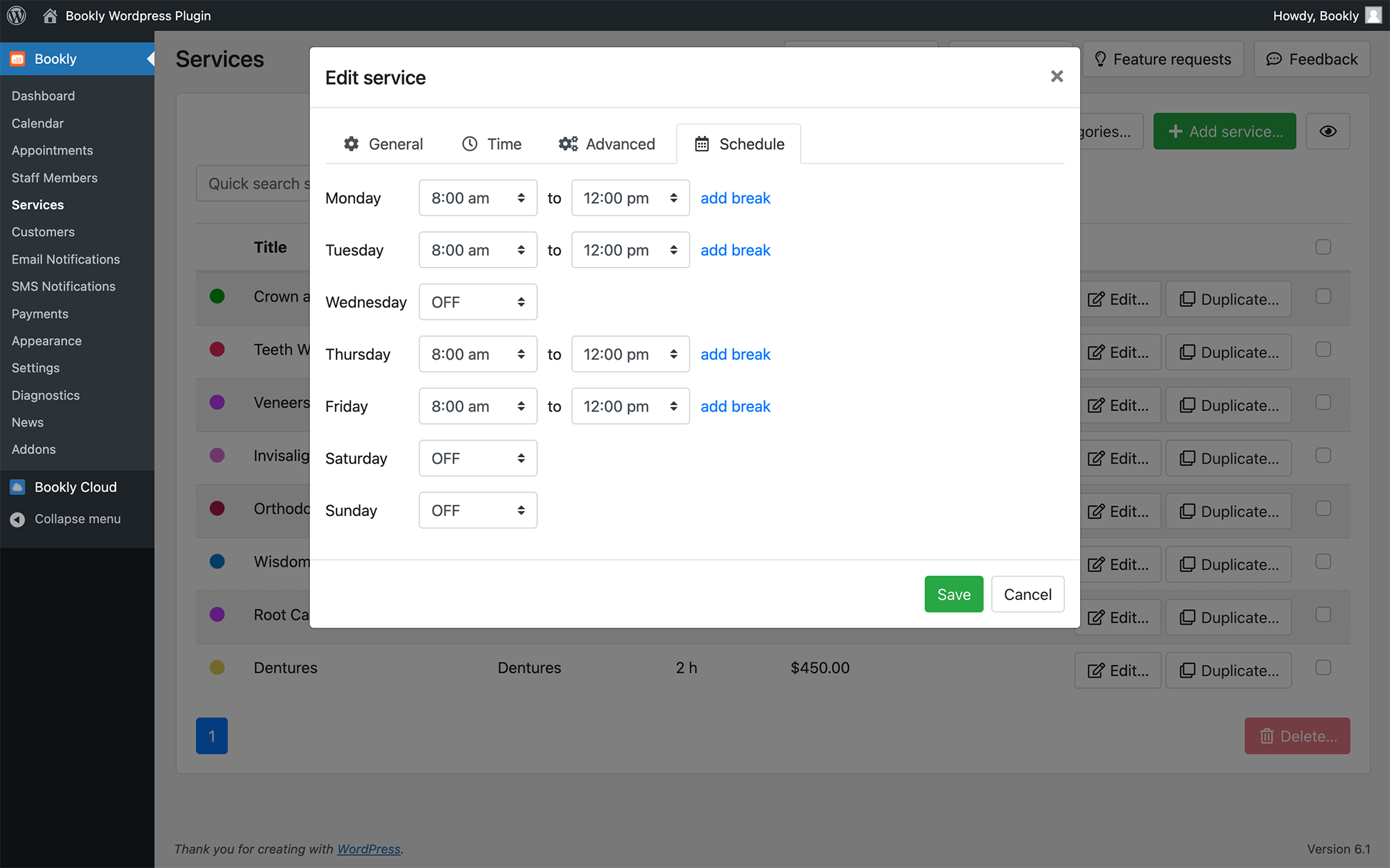 Limit the service availability in Bookly Limit the service availability in Bookly