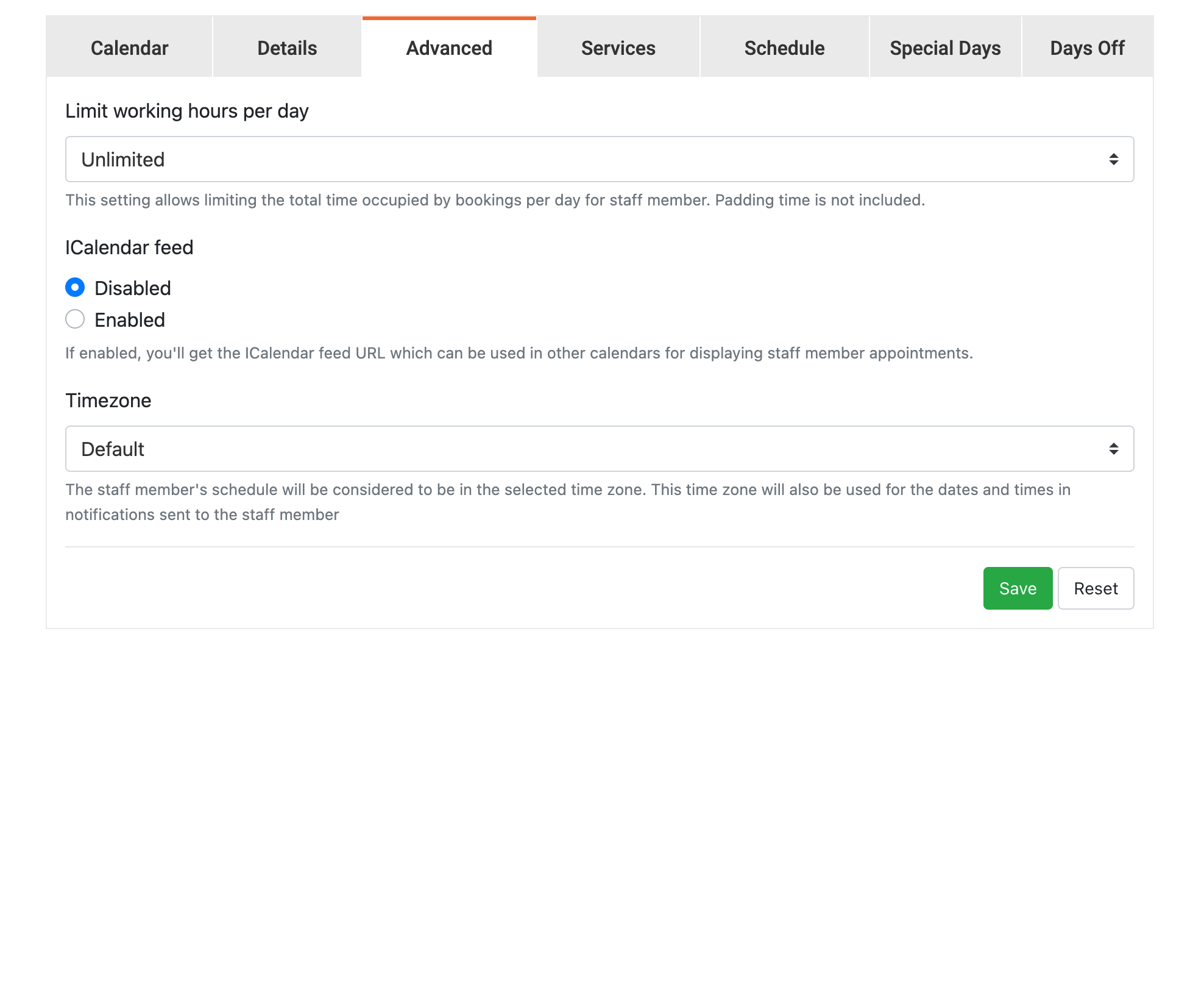 Personal Staff Cabinet for employees in Bookly Personal Staff Cabinet for employees in Bookly