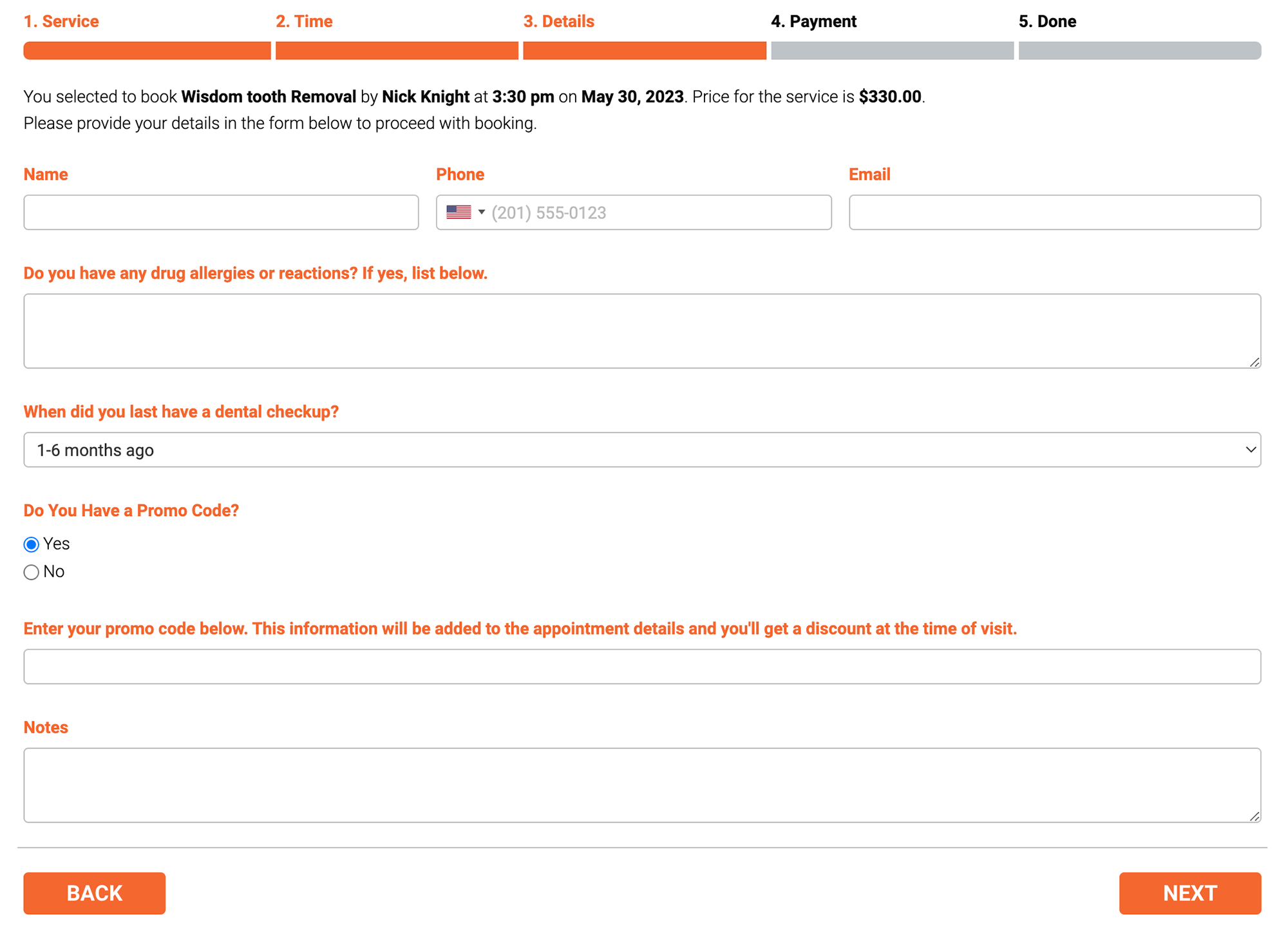 Various types of custom fields in your Bookly booking form Various types of custom fields in your Bookly booking form