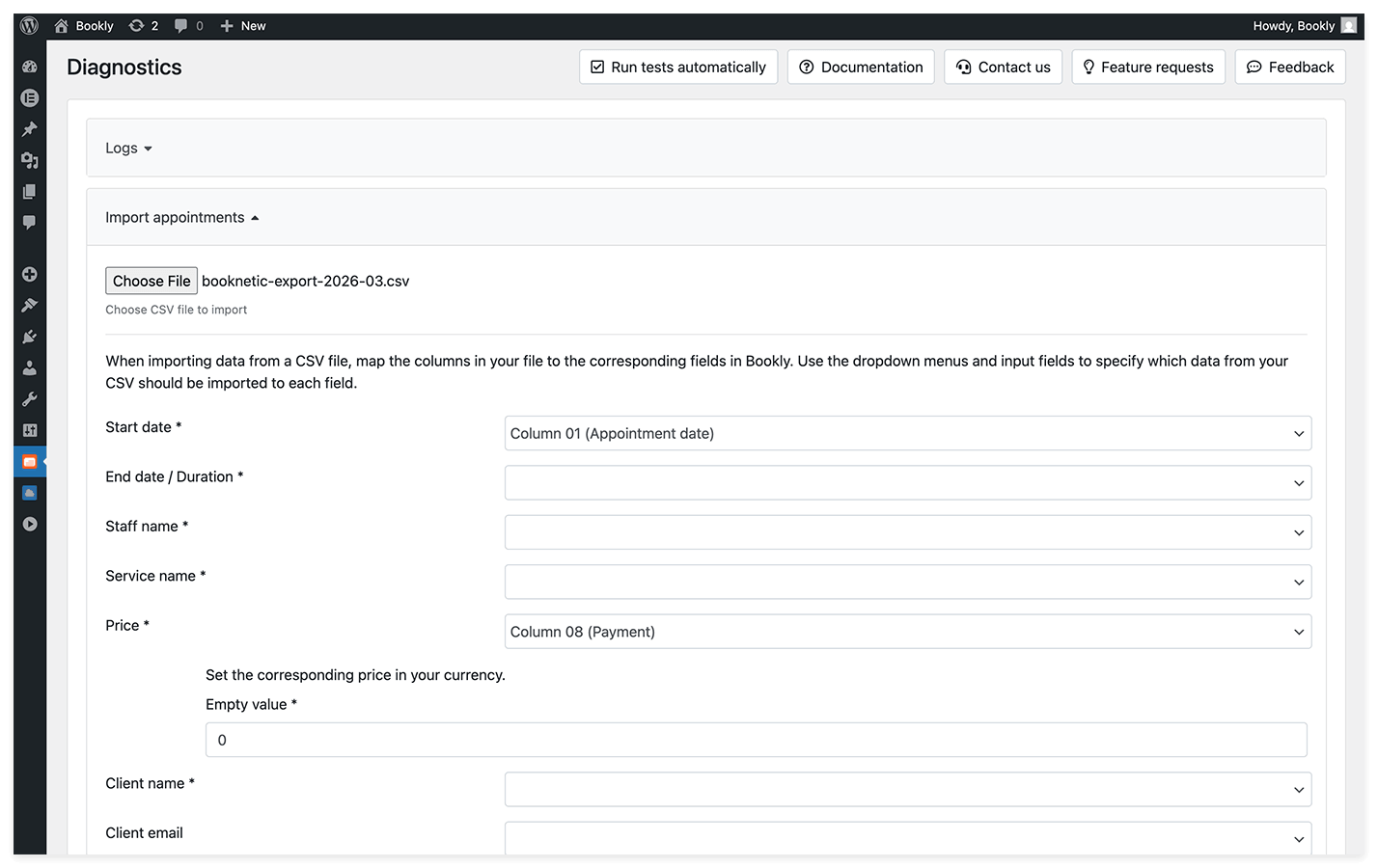 Booknetic to Bookly migration – Import appointments