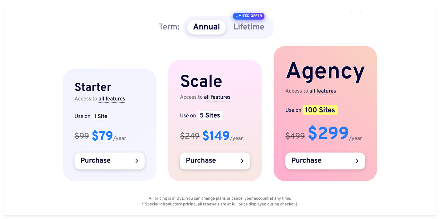 LatePoint pricing page with intro and regular prices, verified August 2026