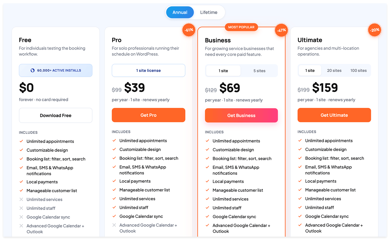 Bookly Pricing Page August 2026